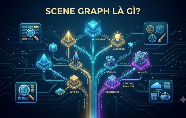 Scene Graph là gì? Định nghĩa, cách hoạt động và ứng dụng thực tế