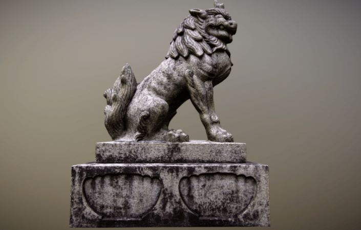 Hiện vật 3D - Tái hiện tượng sư tử biểu tượng văn hoá quốc gia