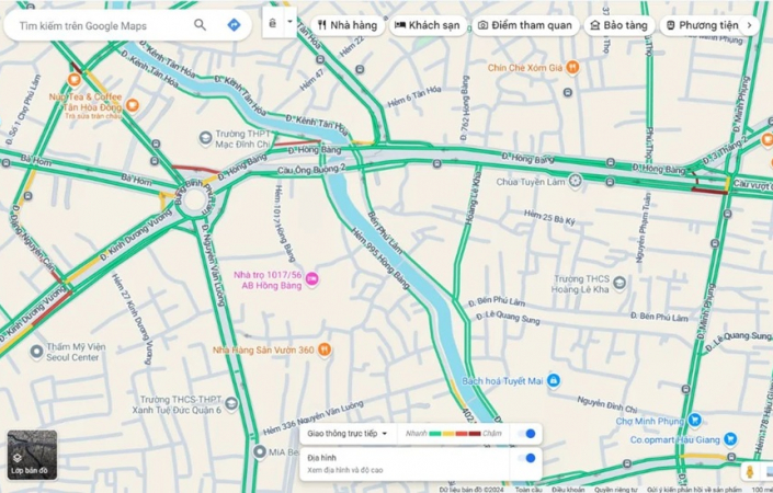 Google Maps biết đường có kẹt xe bằng cách nào