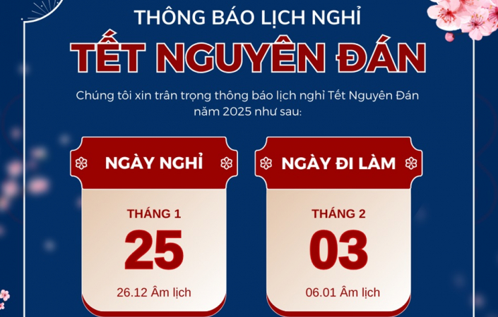 VR360 thông báo lịch nghỉ Tết Nguyên đán 2025