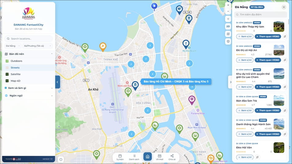 Bản đồ số du lịch Đà Nẵng: Góc nhìn từ công tác quản lý