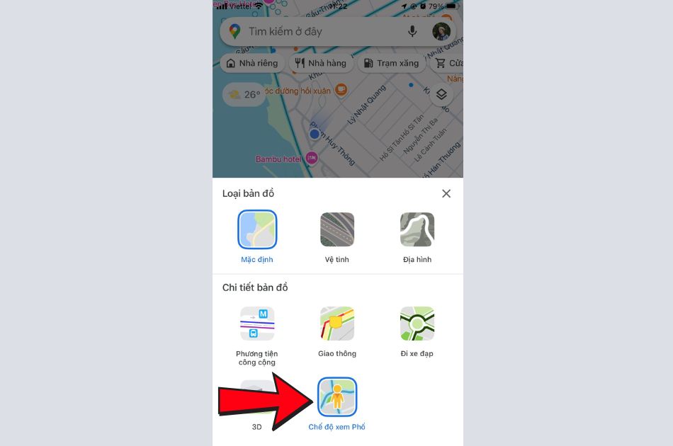 chọn Chế độ xem phố (Street View)