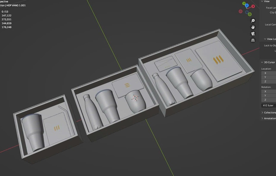 mô hình 3D quà tặng manulife